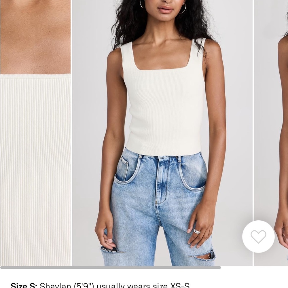 Reformation Julia Ribbed sweater tank